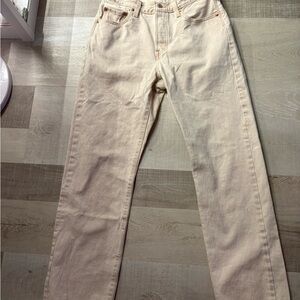 Levi’s Cream Straight-Leg Jeans